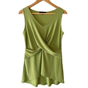 Atelier 29 Women’s Green Front Twist Tank Top